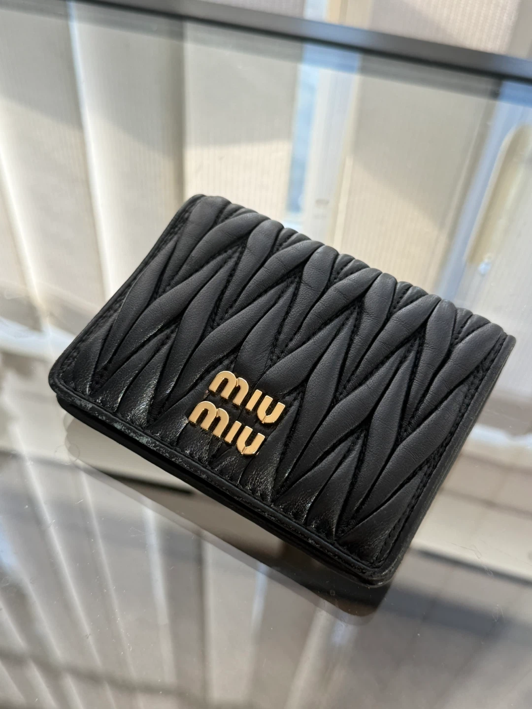 Miu Miu Black Leather Wallet