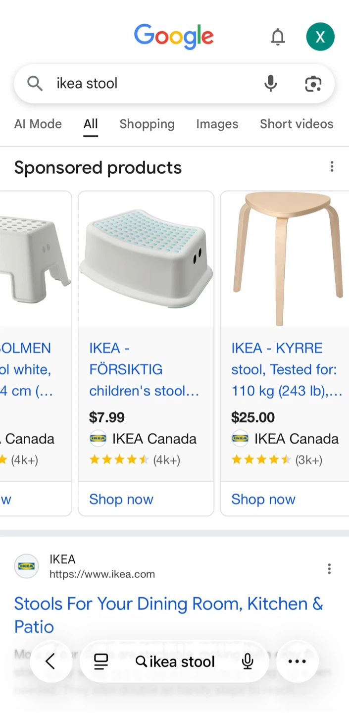 IKEA FÖRSIKTIG Children's Stool - White/Green
