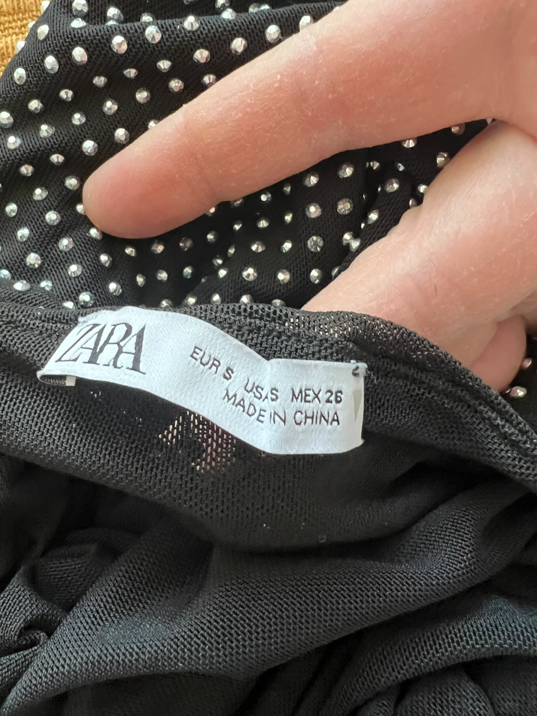 Zara Black Embellished Halter Top - Size S - photo 2