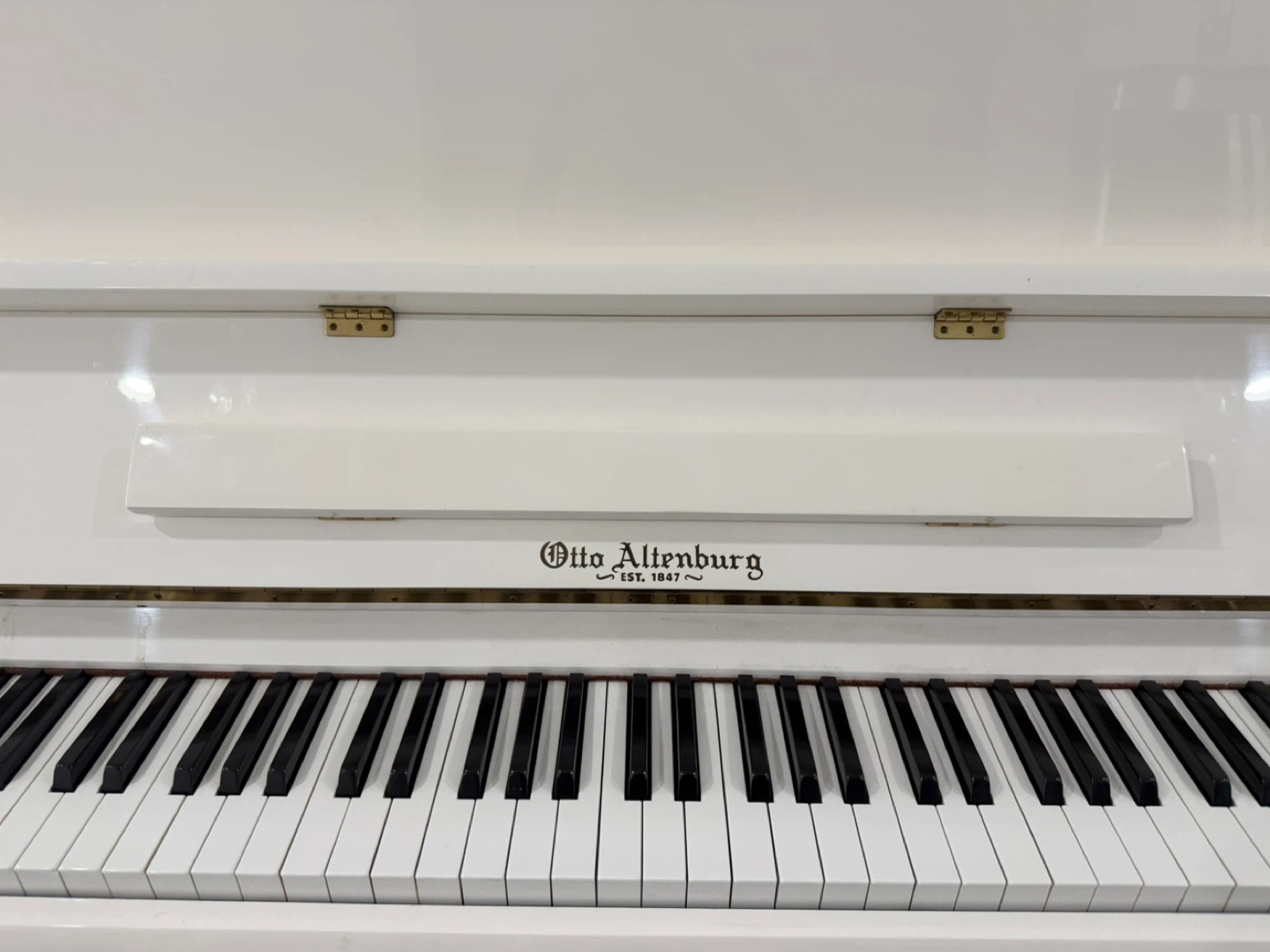 Otto Altenburg White Piano with Bench