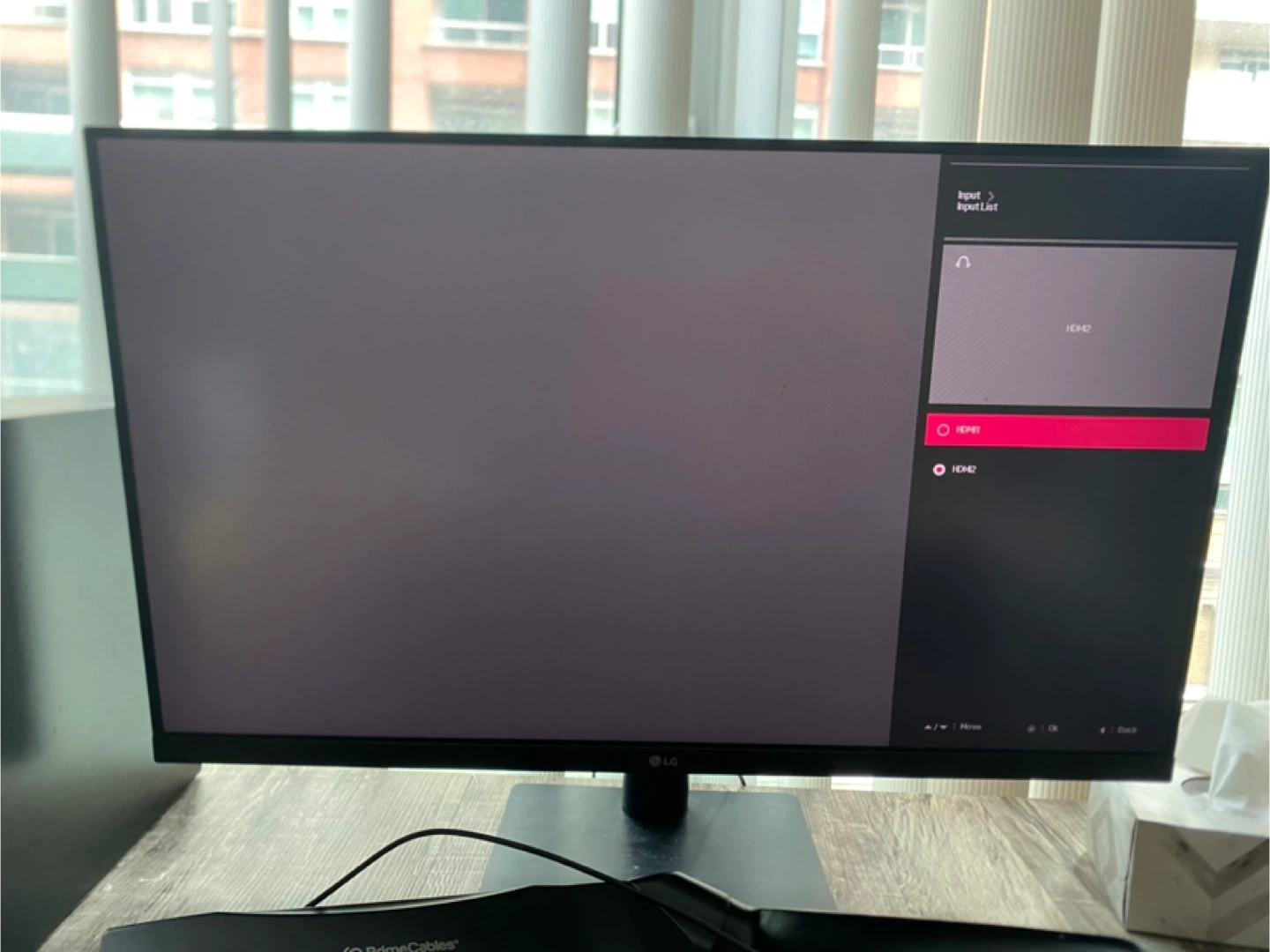 LG 27" Monitor with monitor arm - photo 2