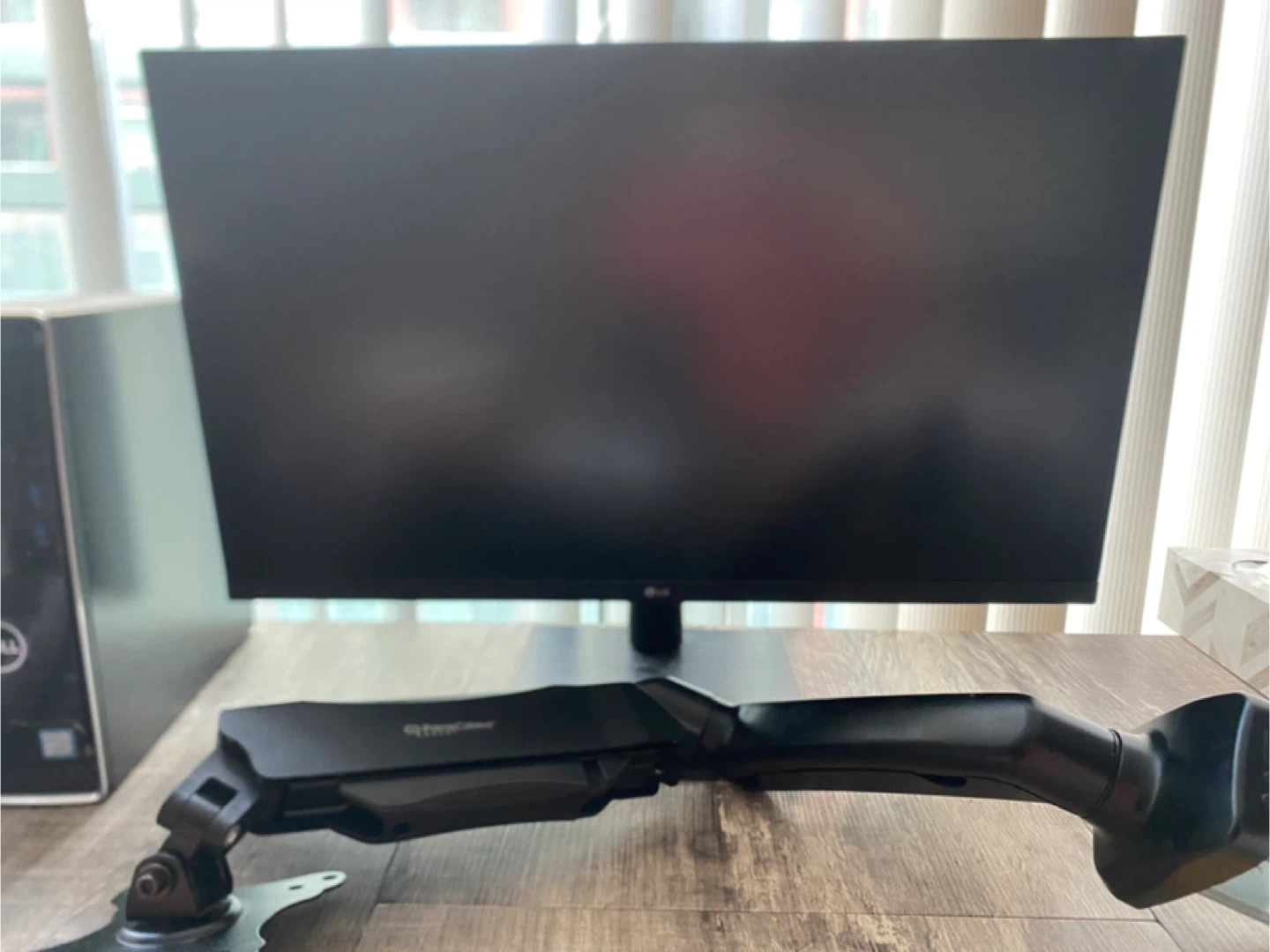 LG 27" Monitor with monitor arm