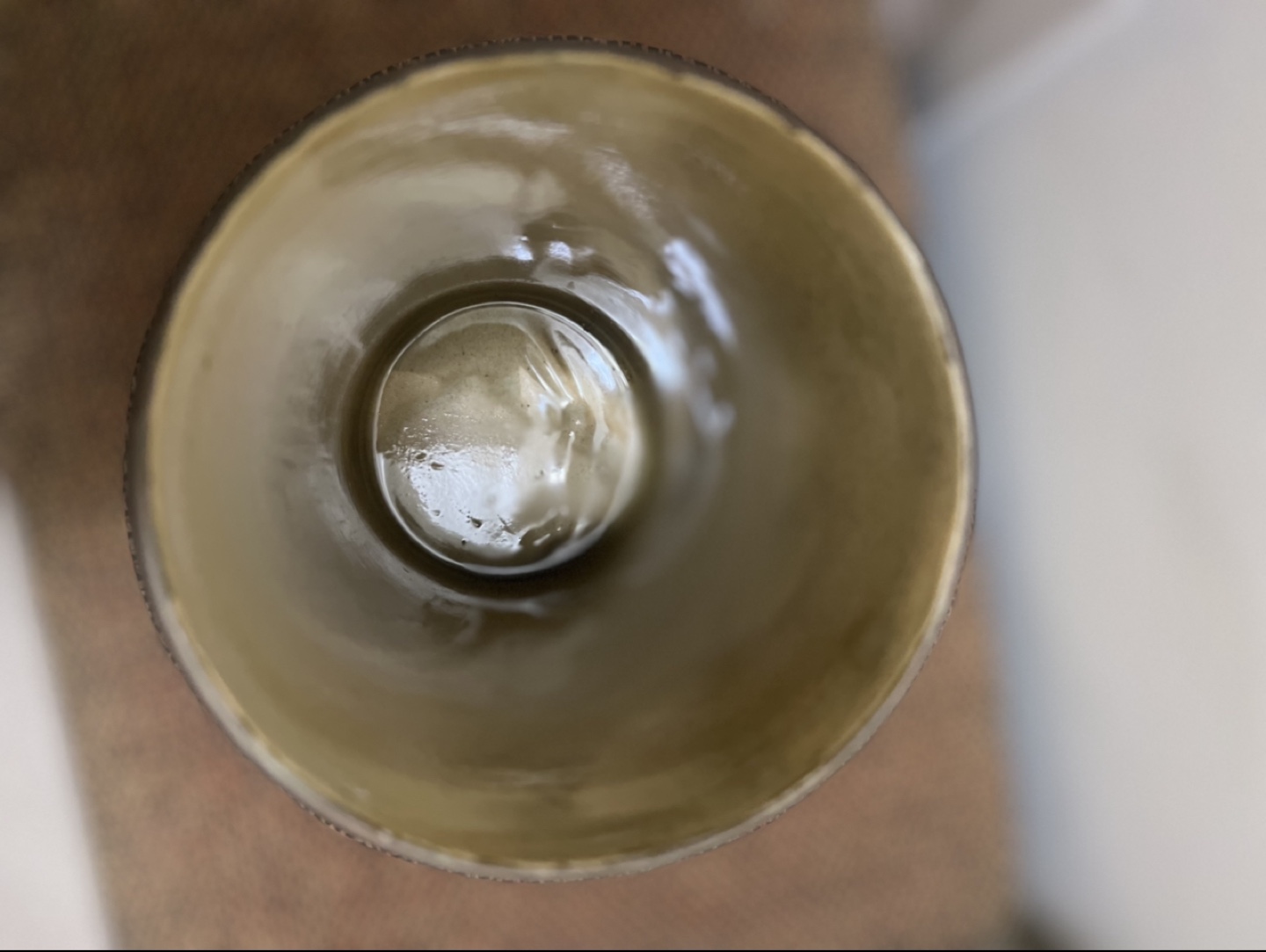 Decorative Brown Vase with Circle Design - photo 3