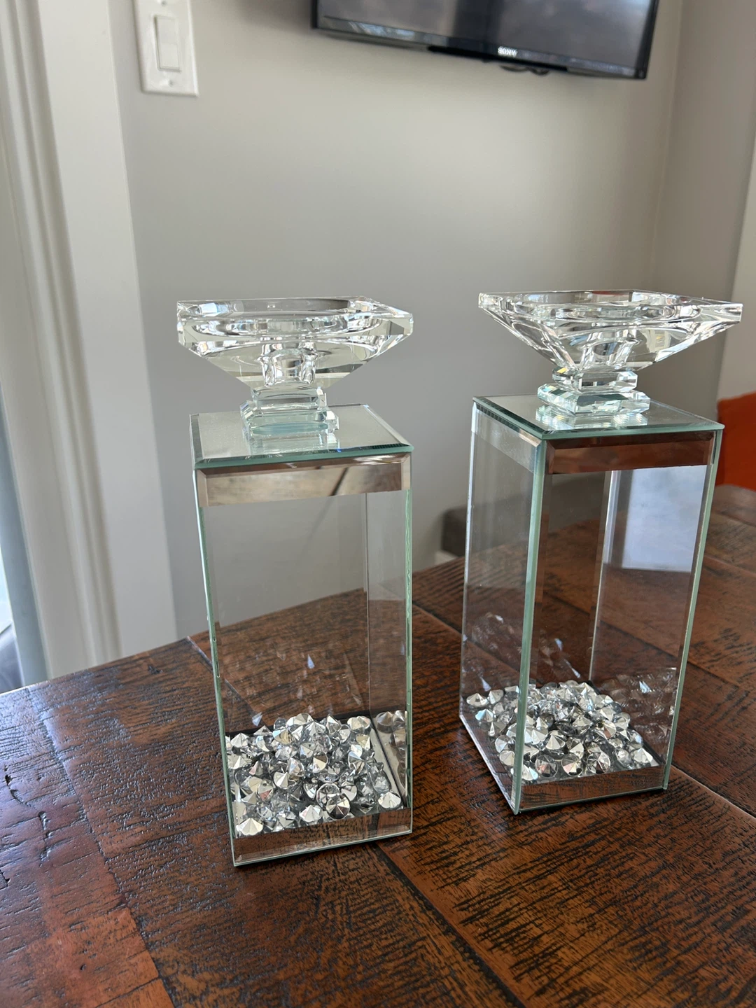Glass Candle Holders