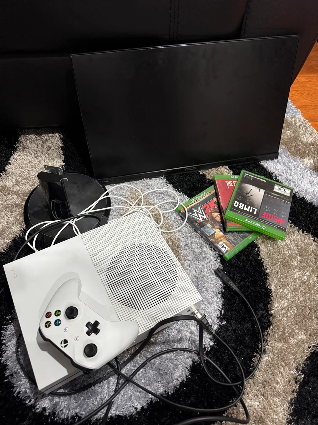 Xbox One S Console, Games, and ASUS Monitor - photo 2