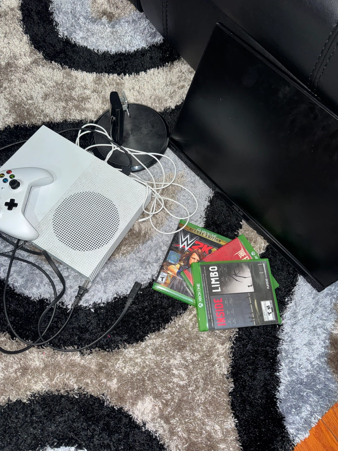 Xbox One S Console, Games, and ASUS Monitor