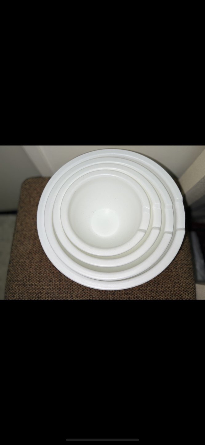 Brand New-White Nesting Bowls - 4 Piece Set - photo 3