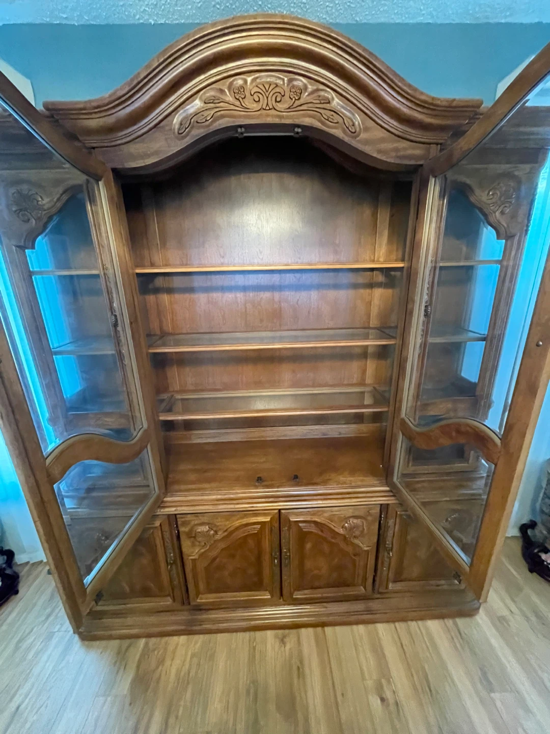 Wooden China Cabinet with Glass Doors - photo 2