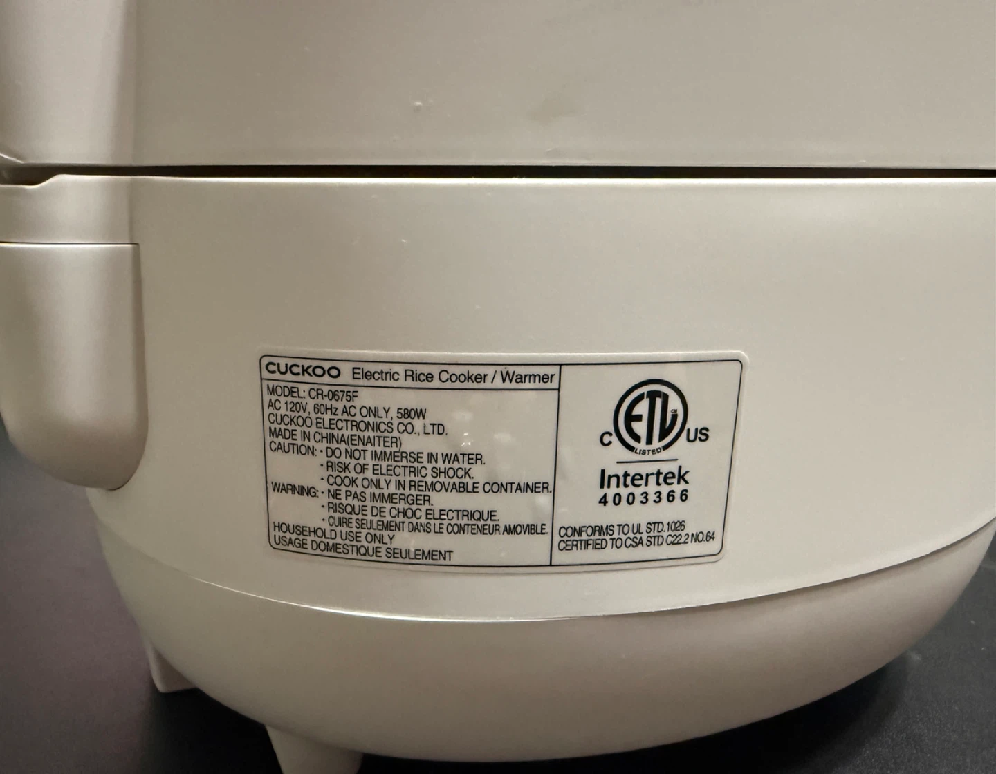 Cuckoo CR-0675F Electric Rice Cooker / Warmer - photo 5