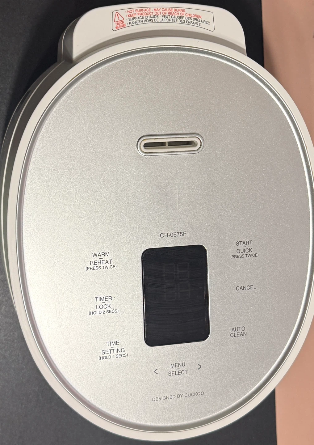 Cuckoo CR-0675F Electric Rice Cooker / Warmer