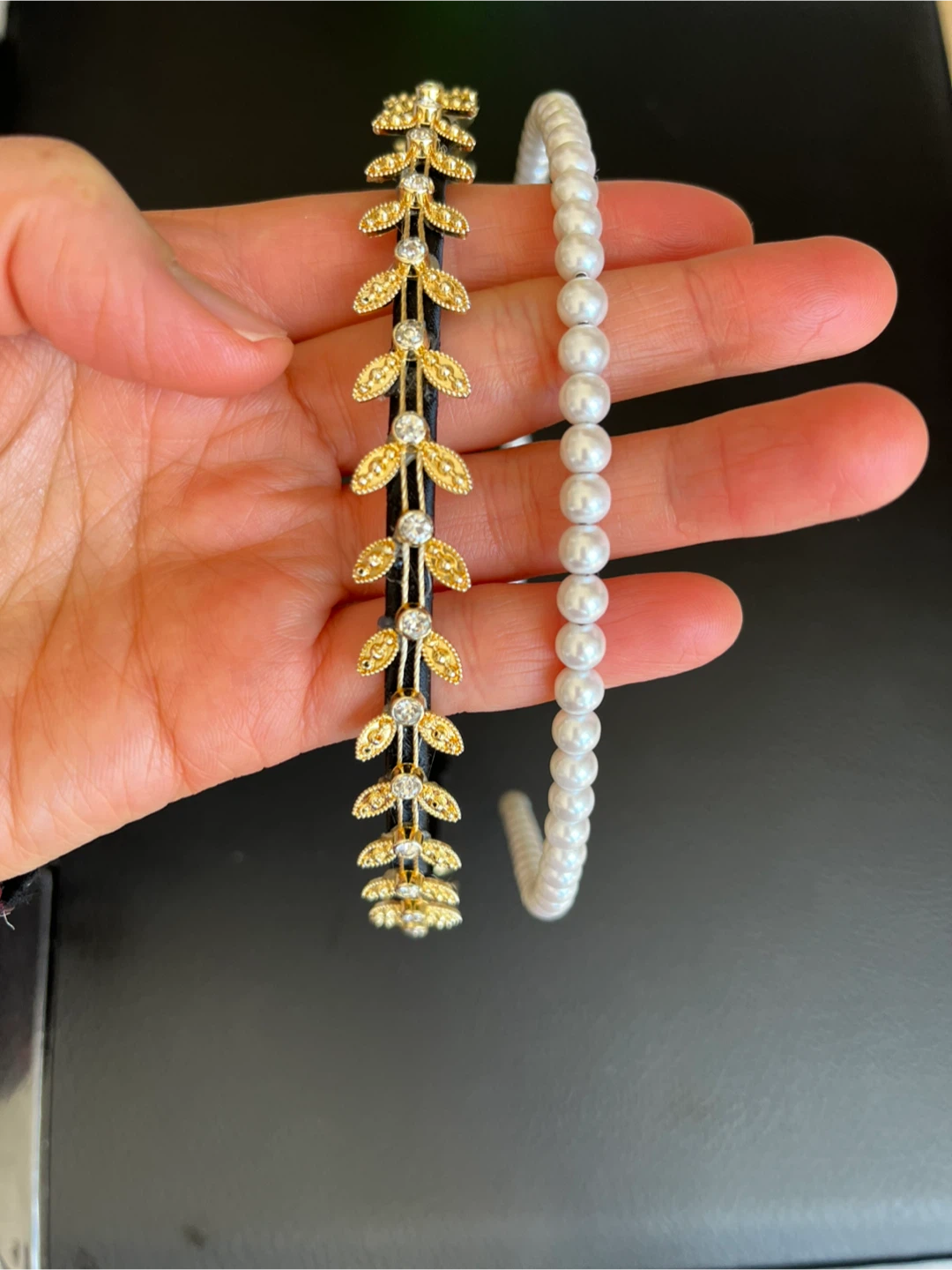 Headbands - Gold Leaf & Pearl - photo 2