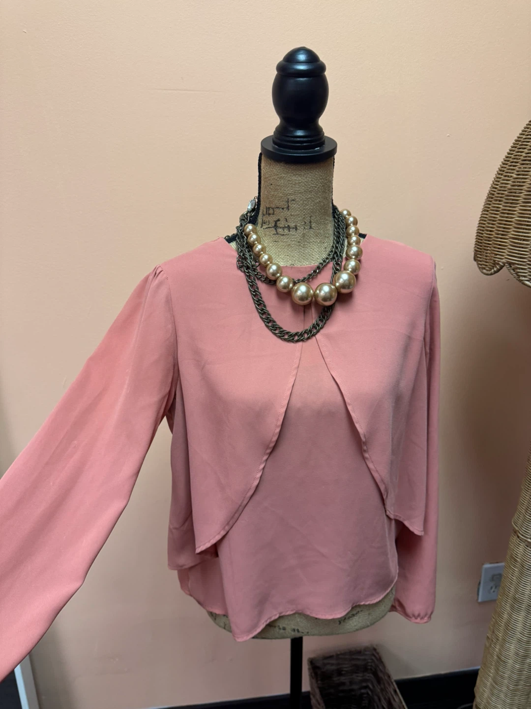 Pink Layered Blouse $10