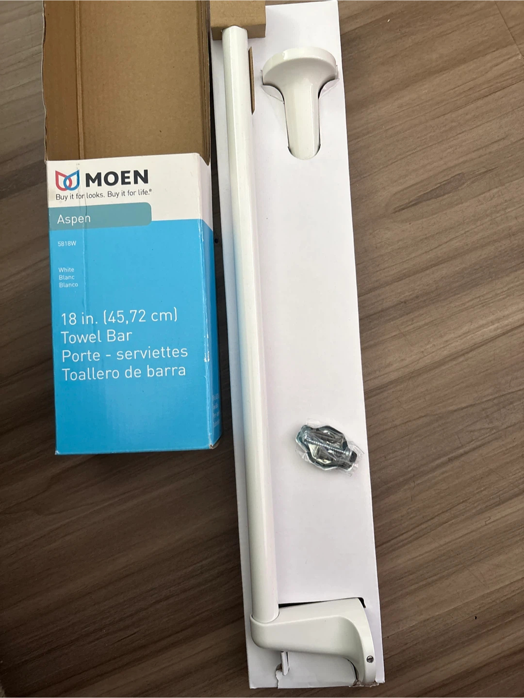 Moen Aspen 18-in White Towel Bar - NEW - photo 2