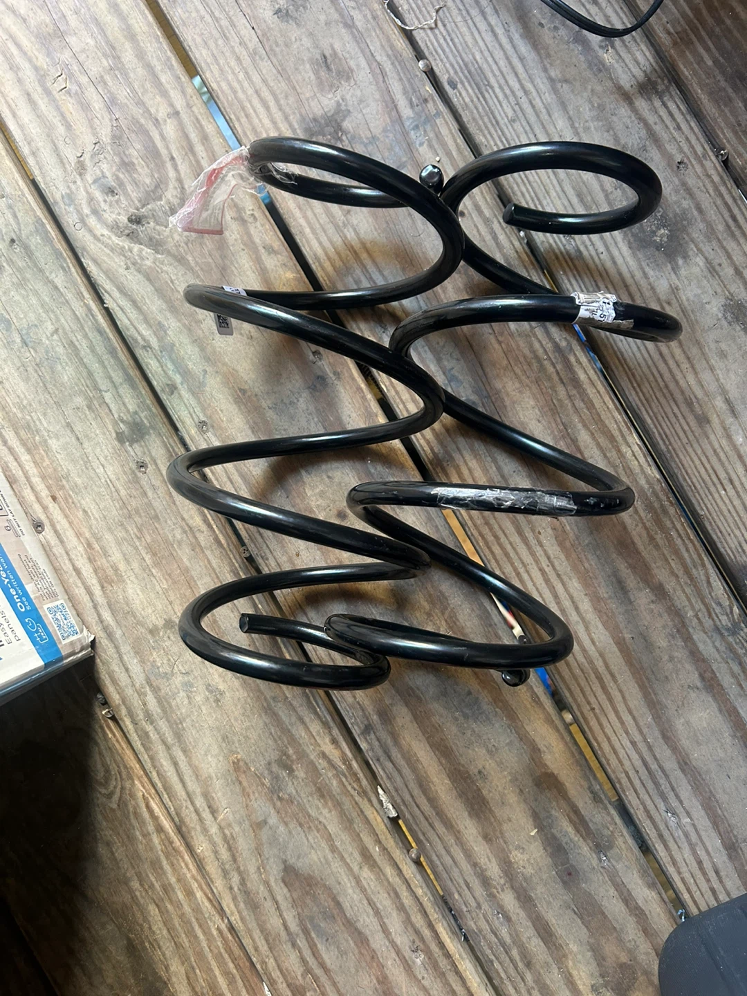 Pair of Black Car Suspension Coil Springs - photo 2