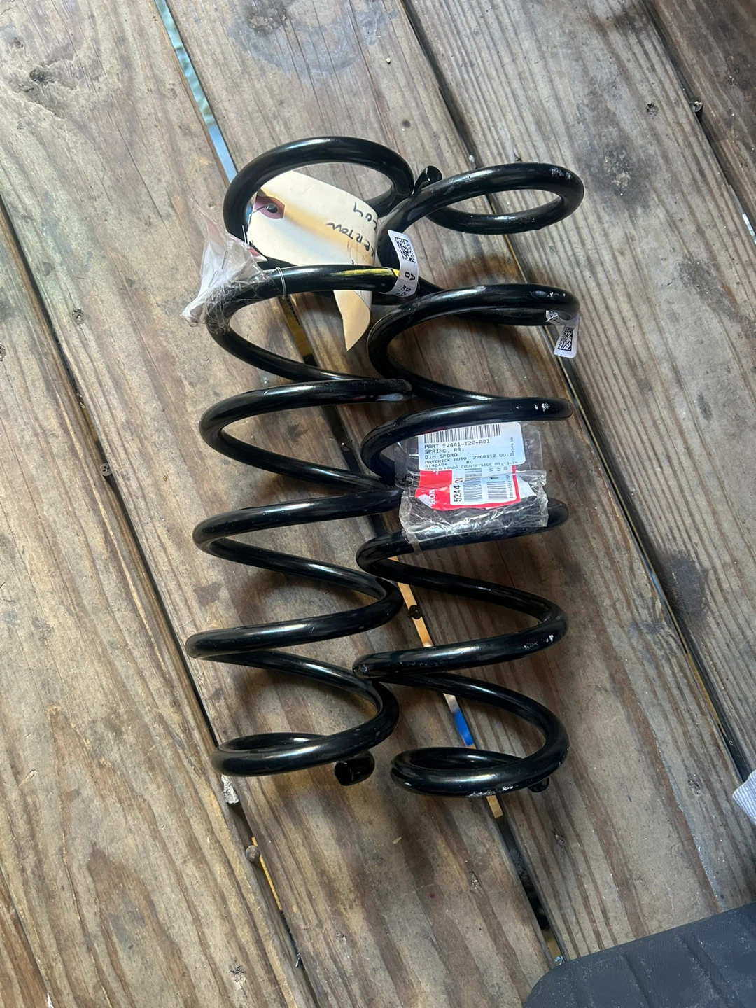 Pair of Black Car Suspension Coil Springs