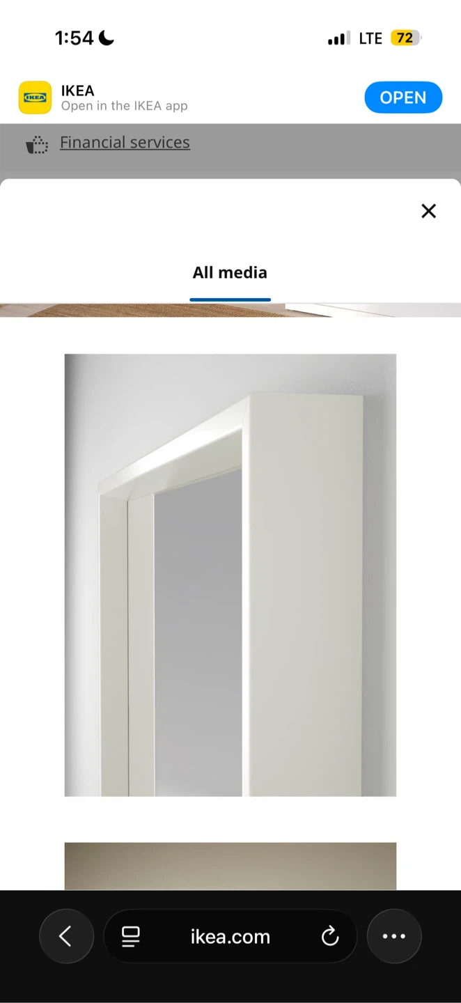 IKEA NISSEDAL Mirror - White - photo 2