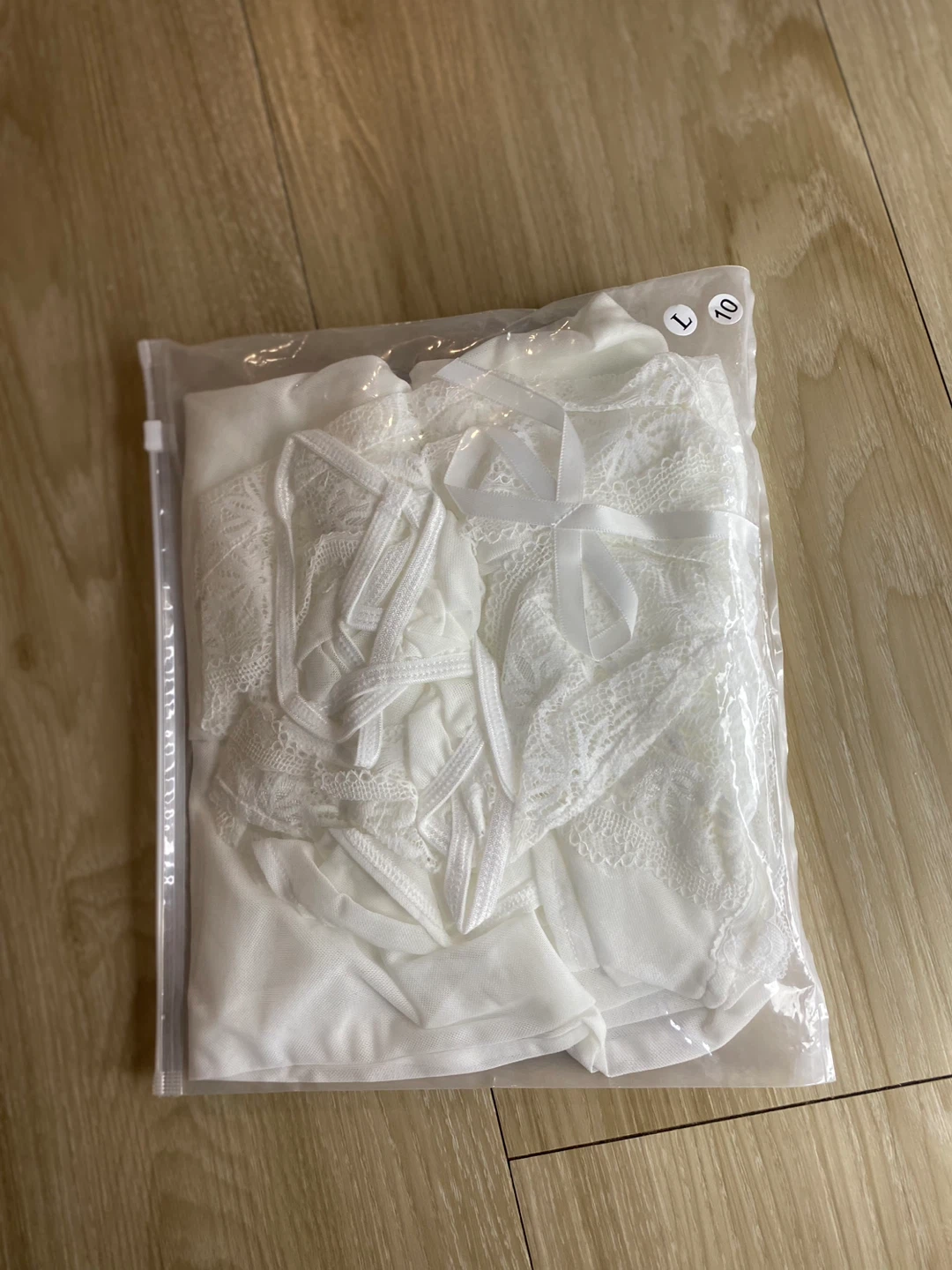White Lace Lingerie Dress - Size L - photo 3