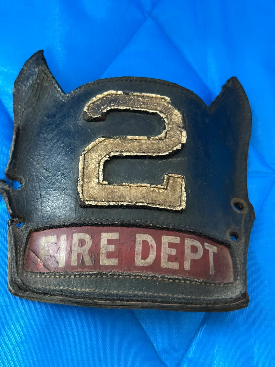 Vintage Fire Dept Helmet Front Piece