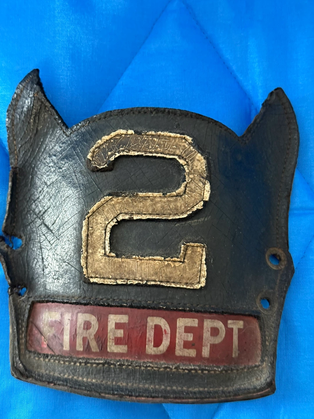 Vintage Fire Dept Helmet Front Piece - photo 2