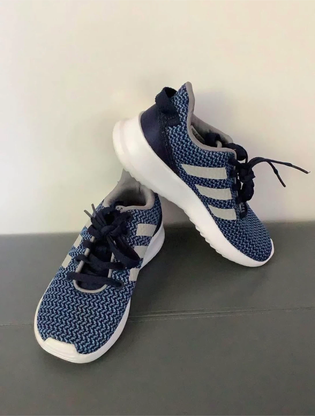 Adidas Cloudfoam Blue Running Shoes Kids size 12