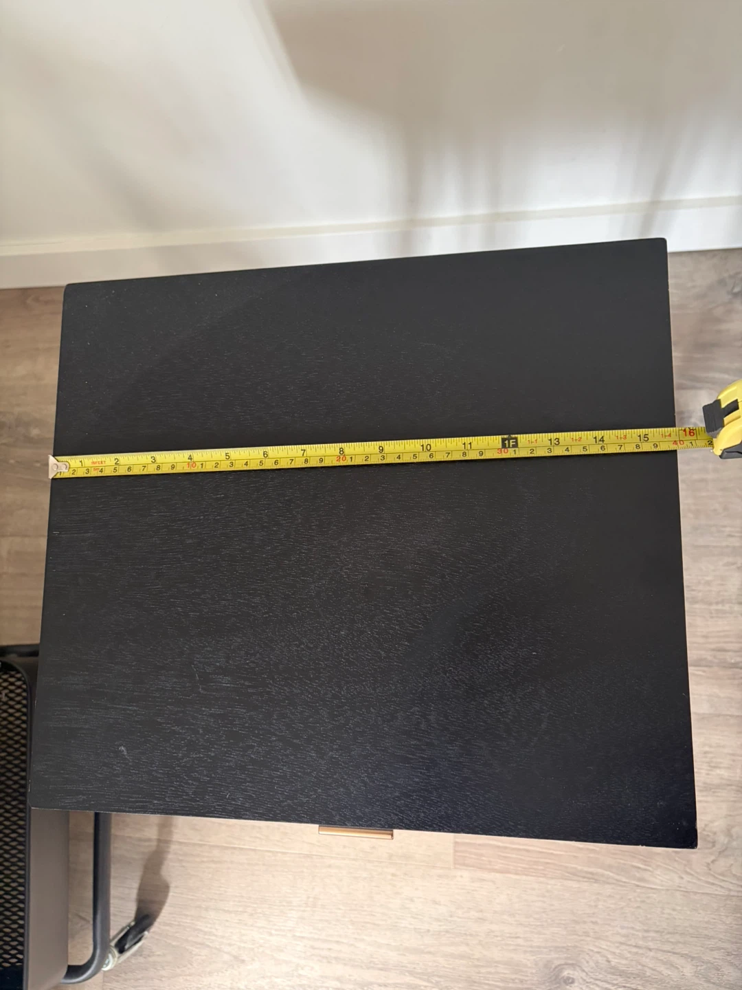 Black Geometric Patterned Nightstand - photo 2