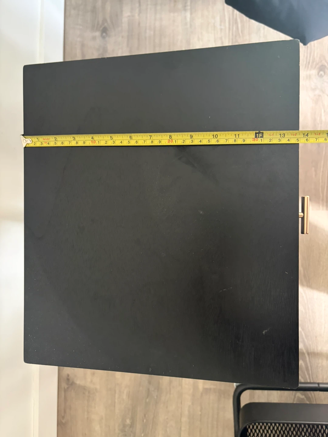 Black Geometric Patterned Nightstand - photo 3