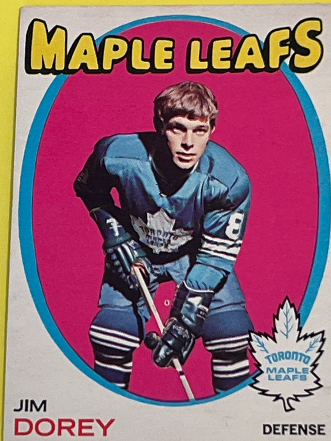 Jim Dorey Toronto Maple Leafs Hockey Card - photo 2