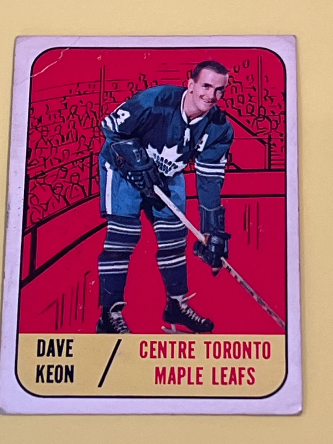 DAVE KEON 1967 Topps #11, TORONTO MAPLE LEAFS, Hockey Card