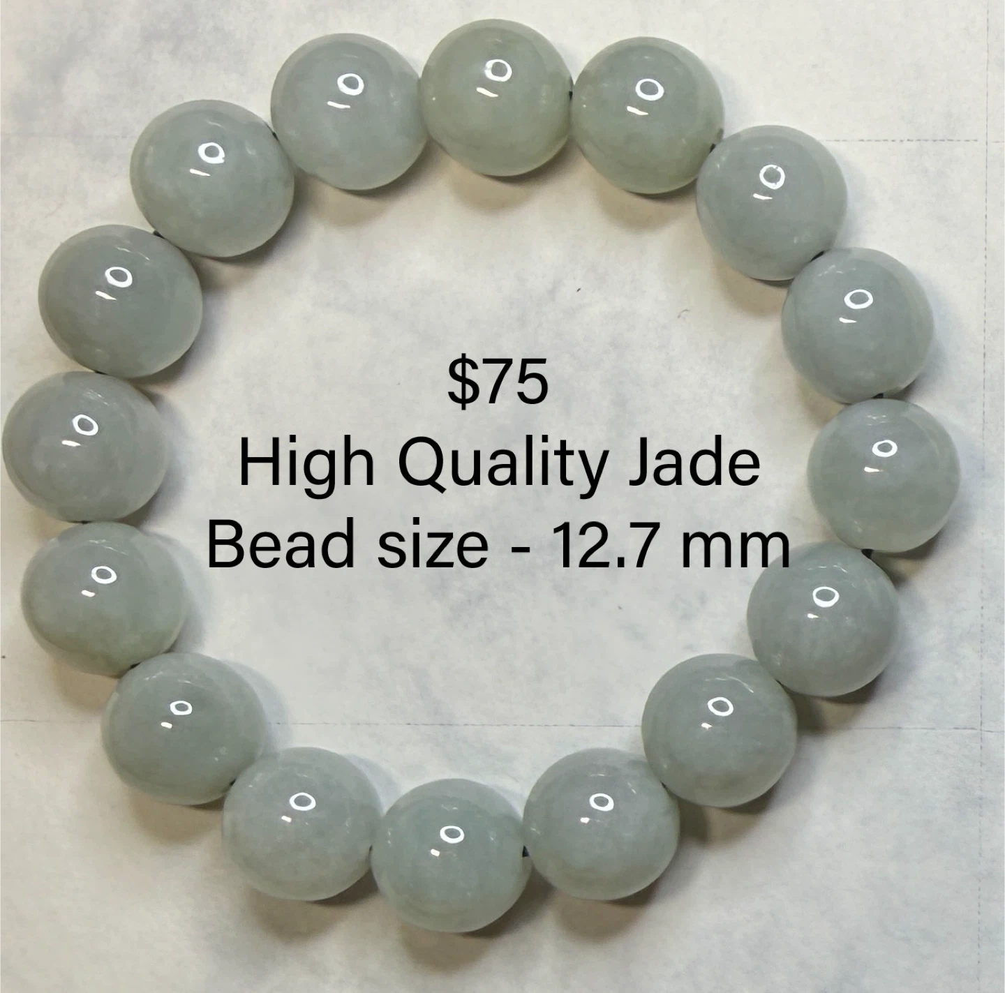 Jade High Quality Jade Bead Bracelet - 12.7mm