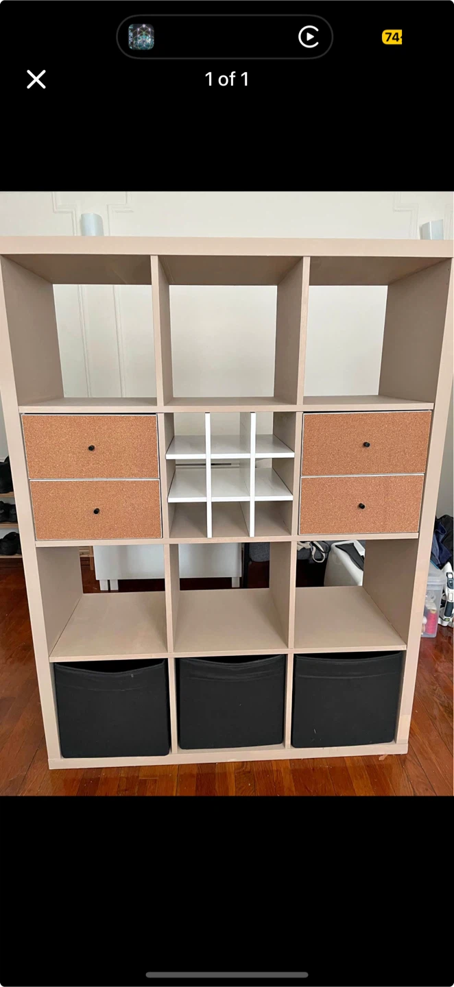 IKEA Kallax Shelf Unit with Inserts