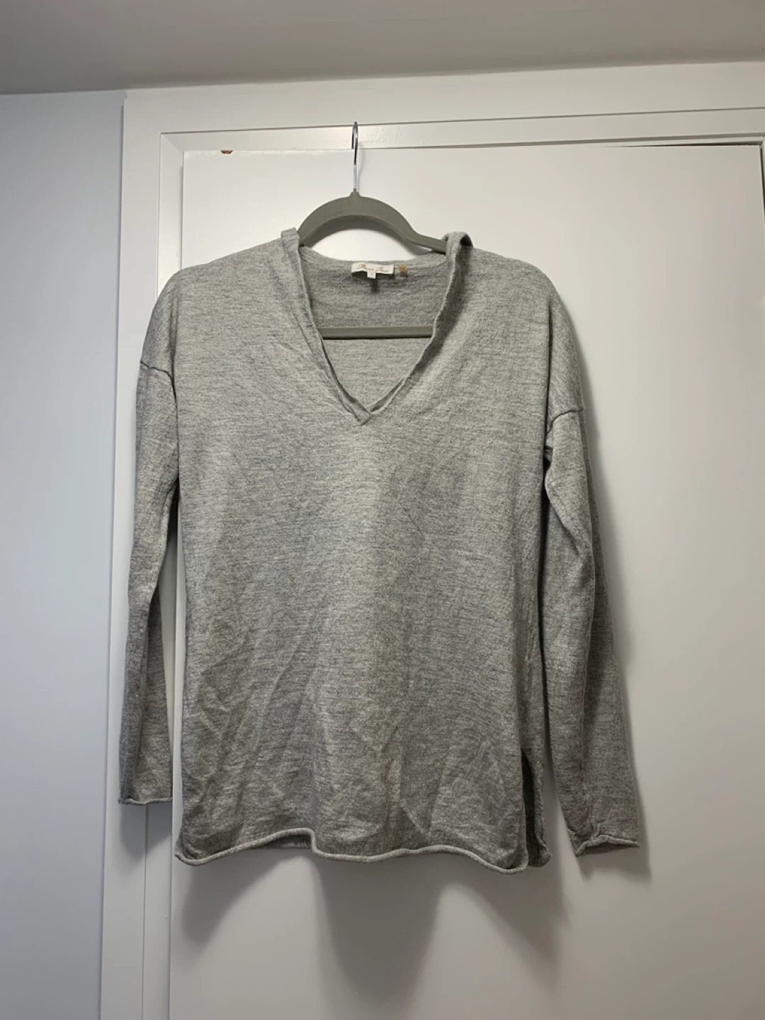 Minnie Rose Cashmere Grey Sweater - Size Small
