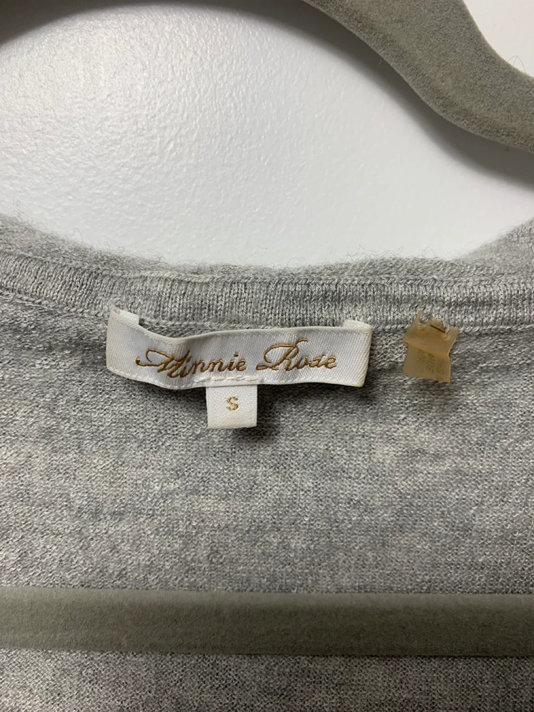 Minnie Rose Cashmere Grey Sweater - Size Small - photo 3