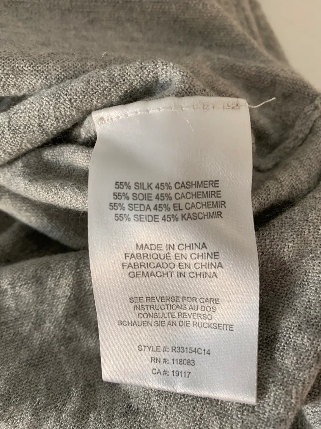 Minnie Rose Cashmere Grey Sweater - Size Small - photo 5