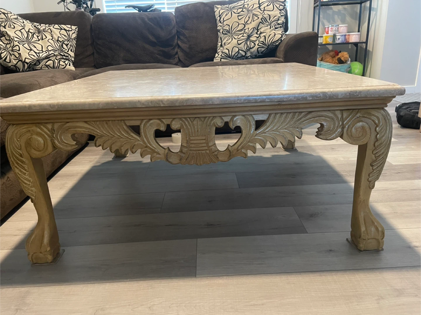Ornate Marble Top Coffee Table - photo 2