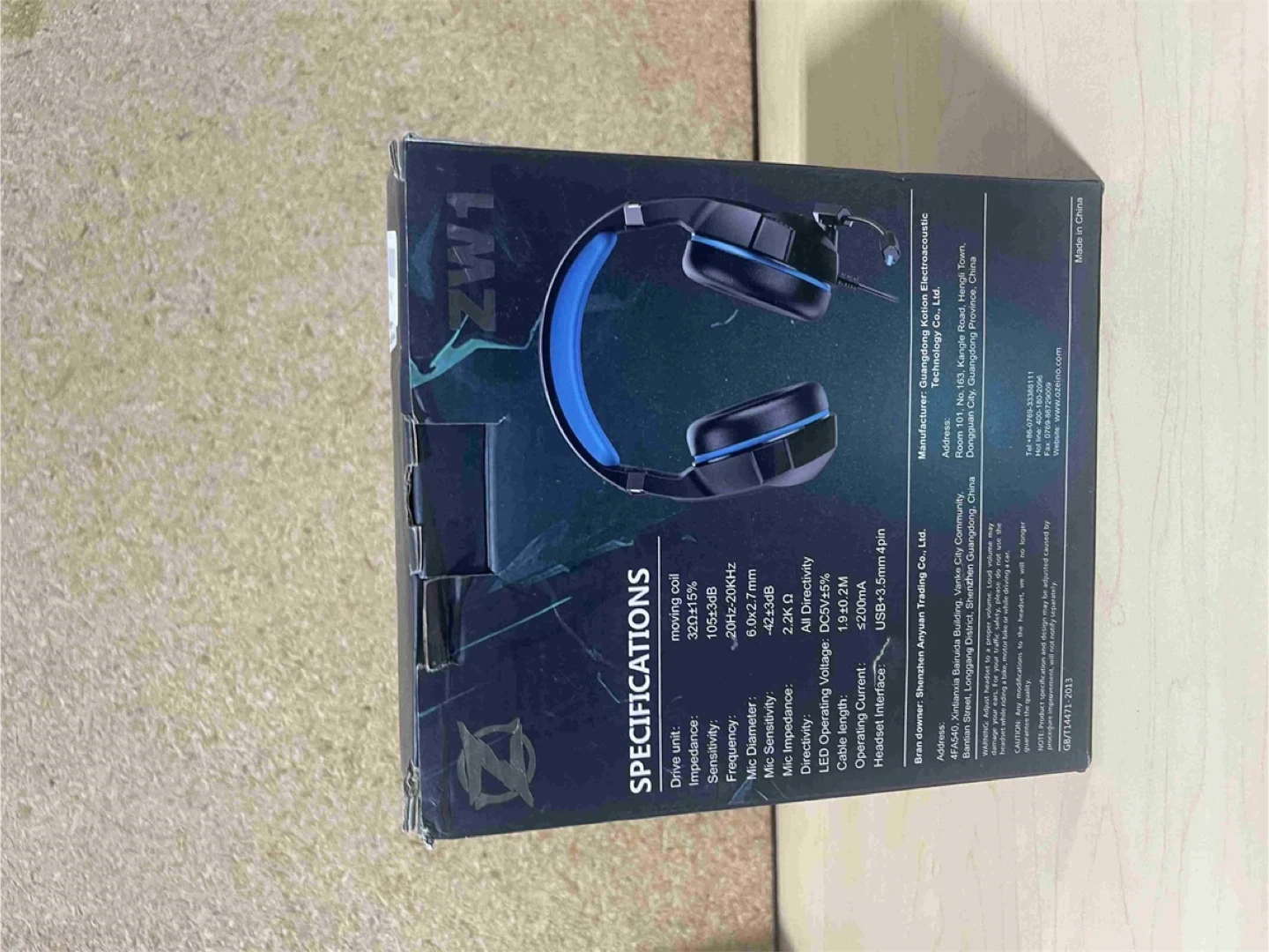 Ozeino ZW1 Gaming Headset - Black & Blue - photo 3