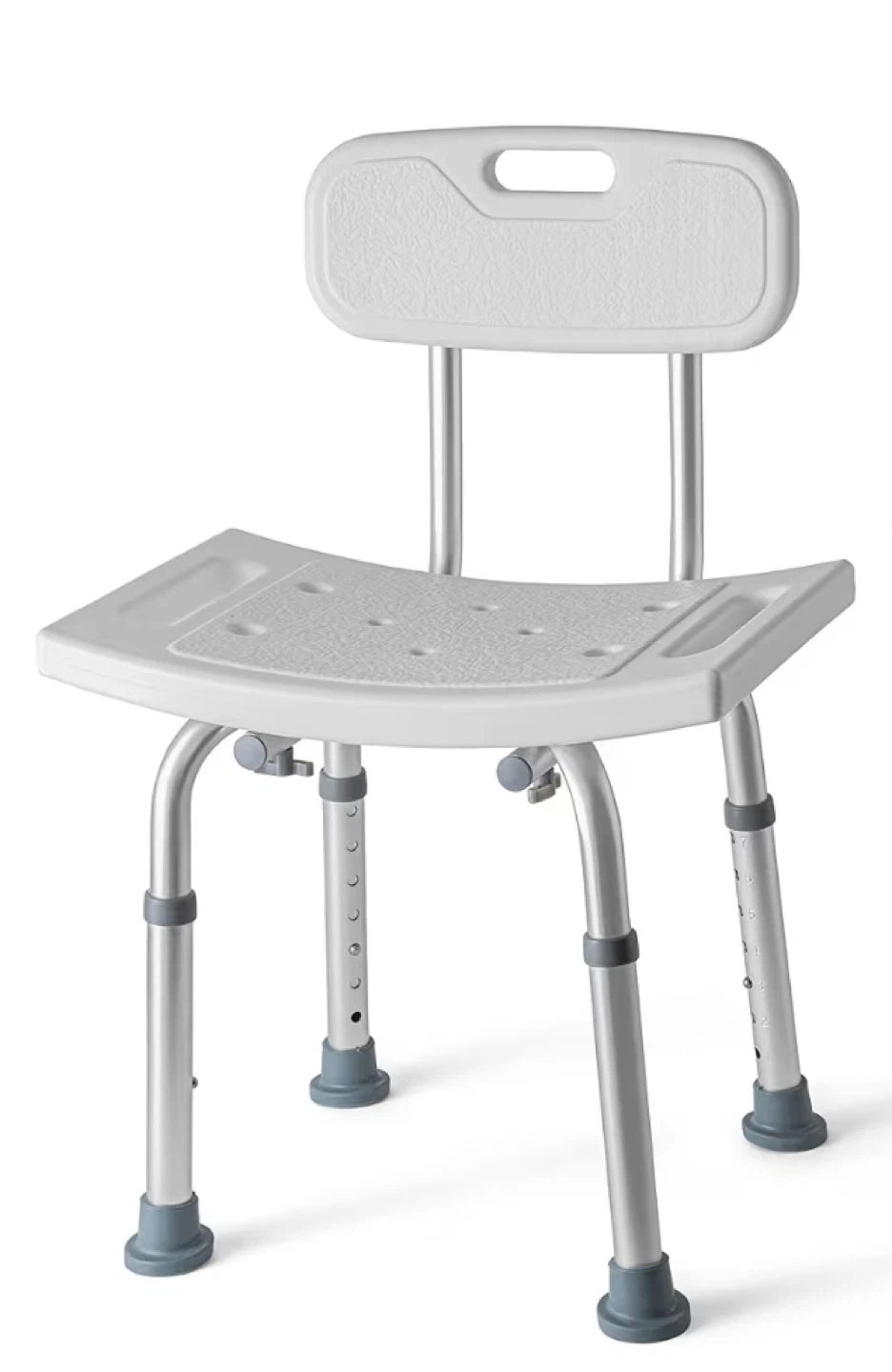 Adjustable Height Bath/Shower Chair with Backrest
