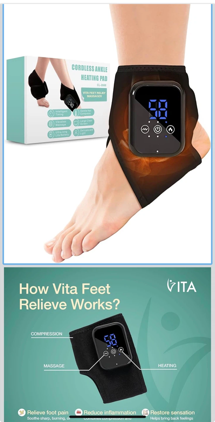 Vita Feet Cordless Ankle Heating Pad