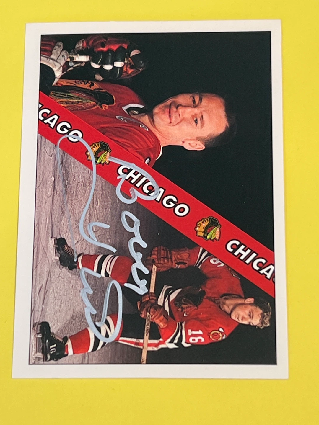Bobby Hull & Pierre Pilote Chicago Blackhawks Card