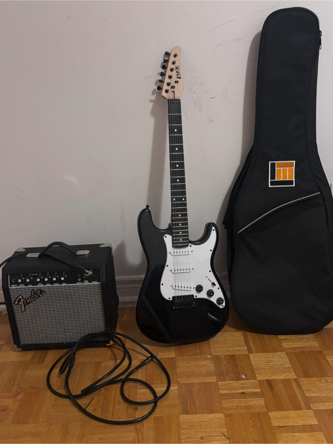 Fender Amp & SX Electric Guitar with Case