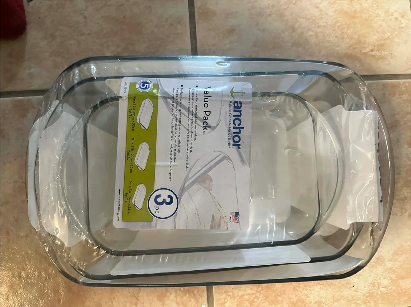 Anchor Hocking Glass Bakeware Set (3-Piece)