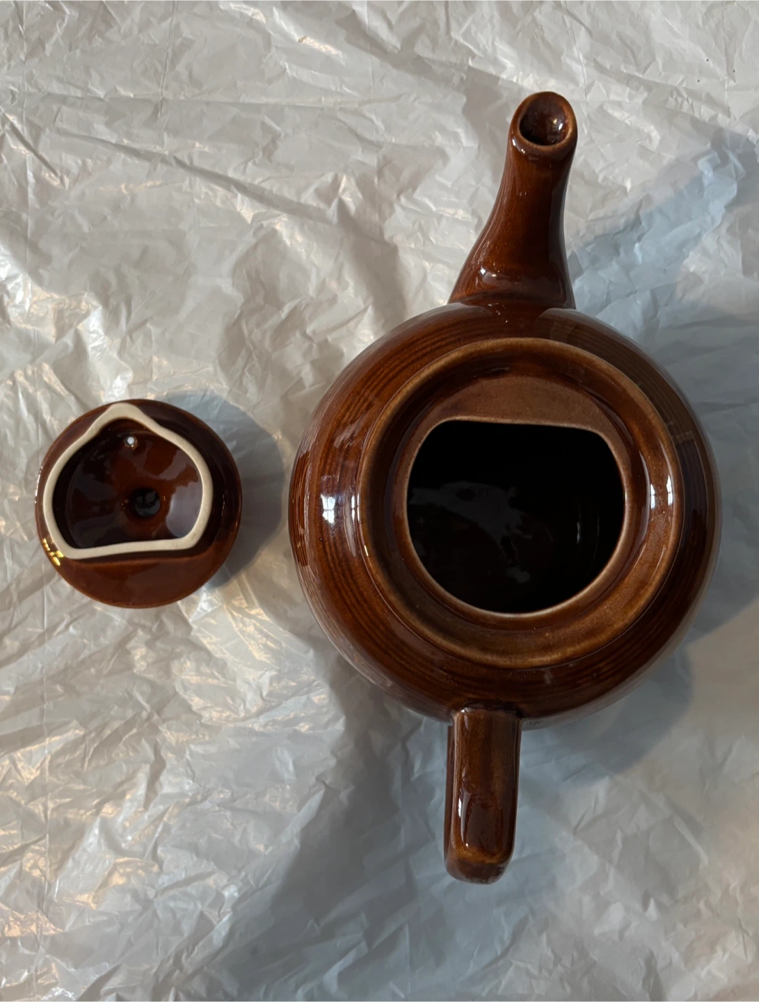 Vintage Japanese Brown Ceramic Teapot - photo 2