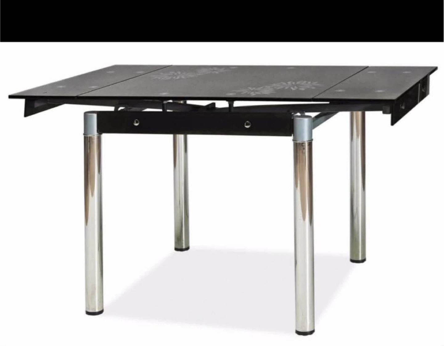 Black Glass Top Dining Table with 6 chairs - photo 2