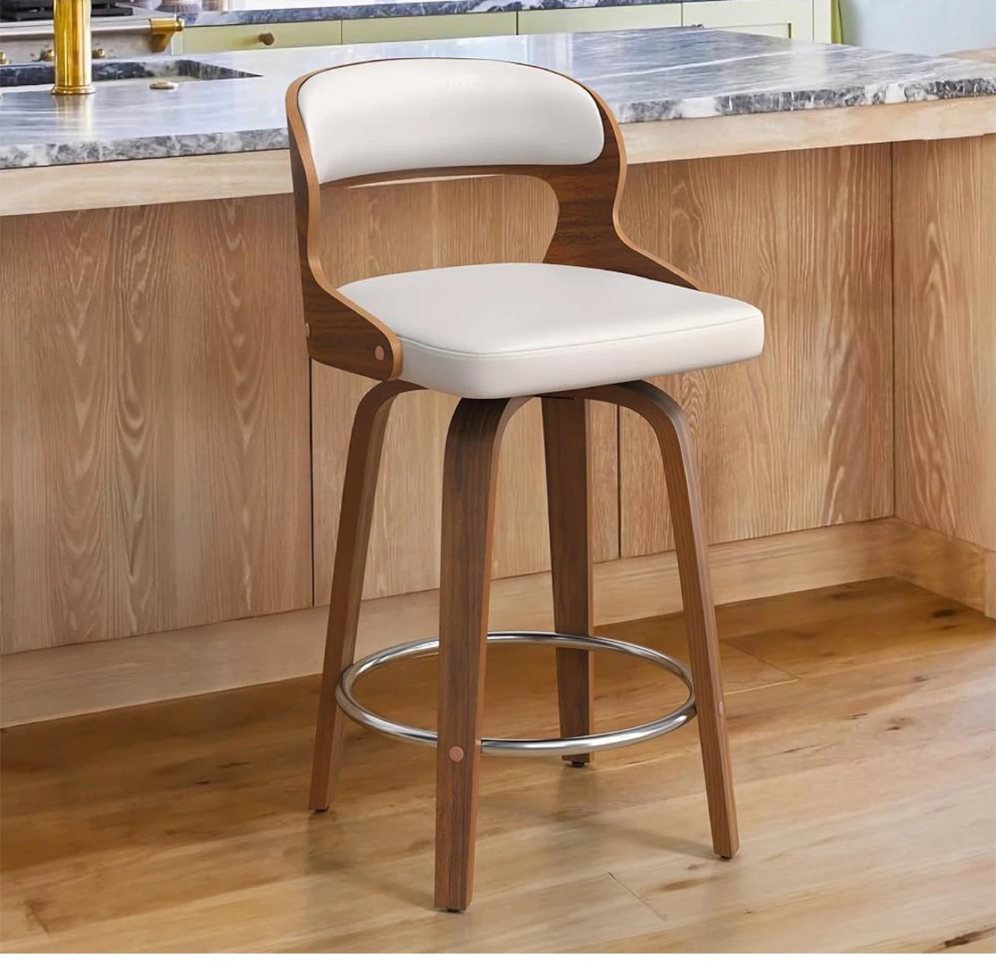 HH2 Home Swivel Counter Stool - Walnut