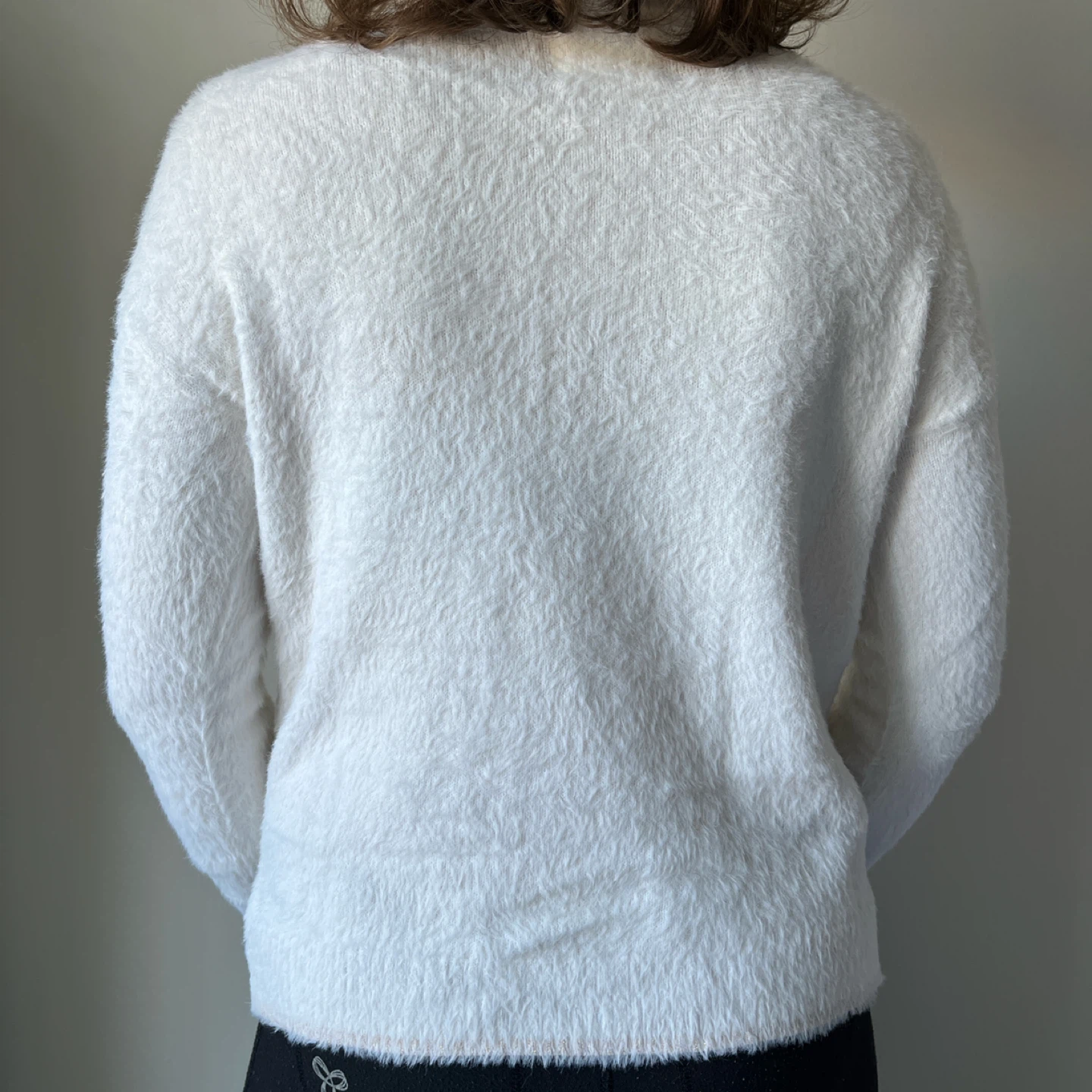Springfield Floral Embroidered Fuzzy Sweater - Size S - photo 4