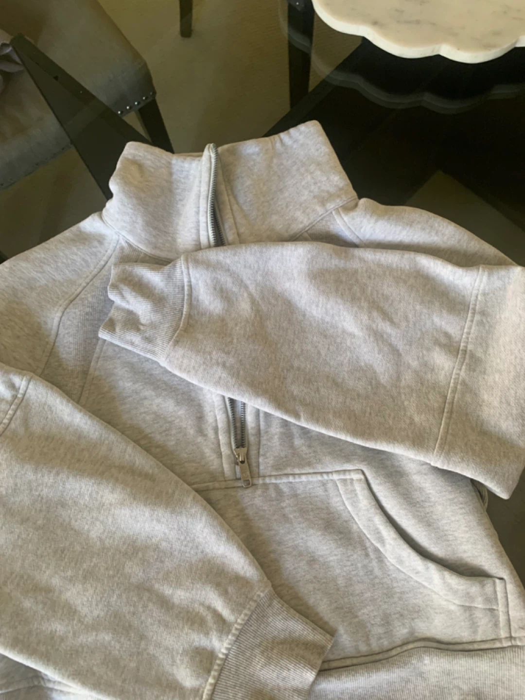 Lululemon scuba XS/S Grey Half-Zip Pullover
