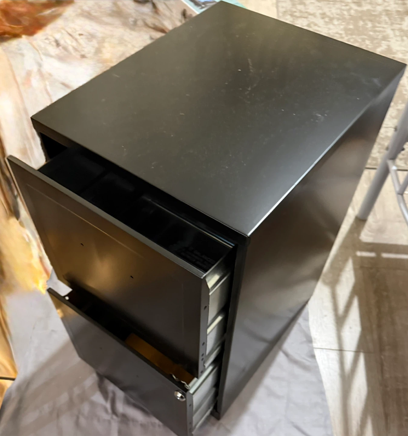 Black 2-Drawer Filing Cabinet