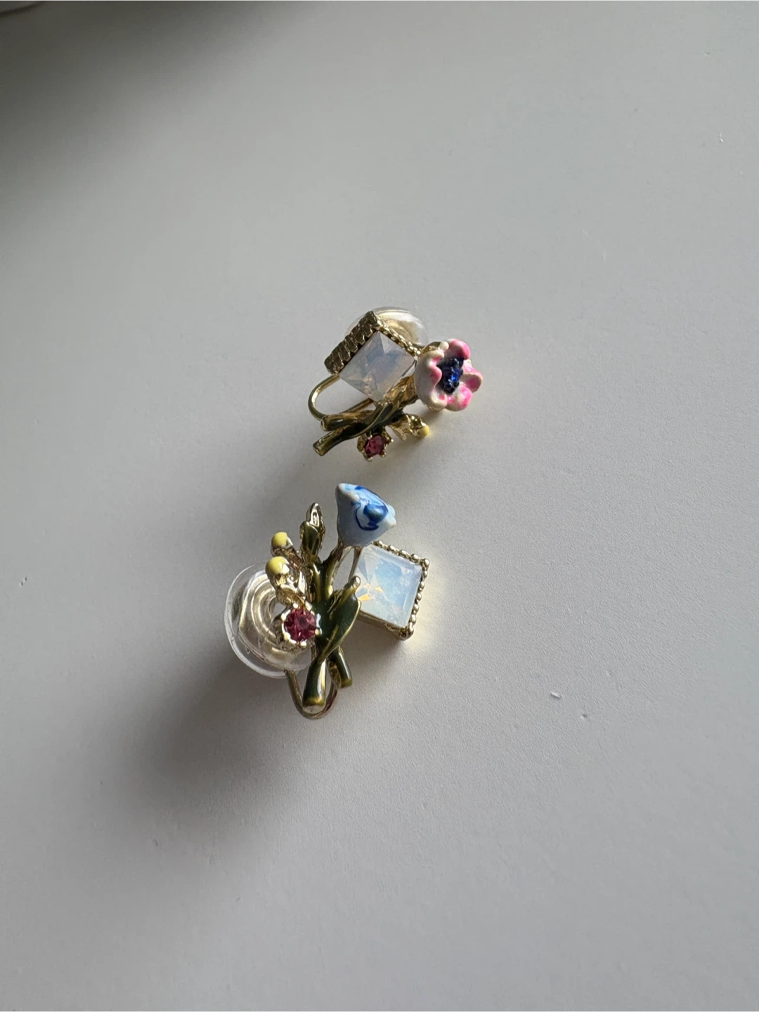 Clip-on Floral Earrings