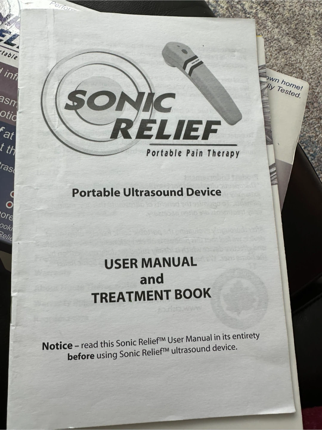 Sonic Relief Portable Pain Therapy - SR-957 Personal Ultrasound - photo 4