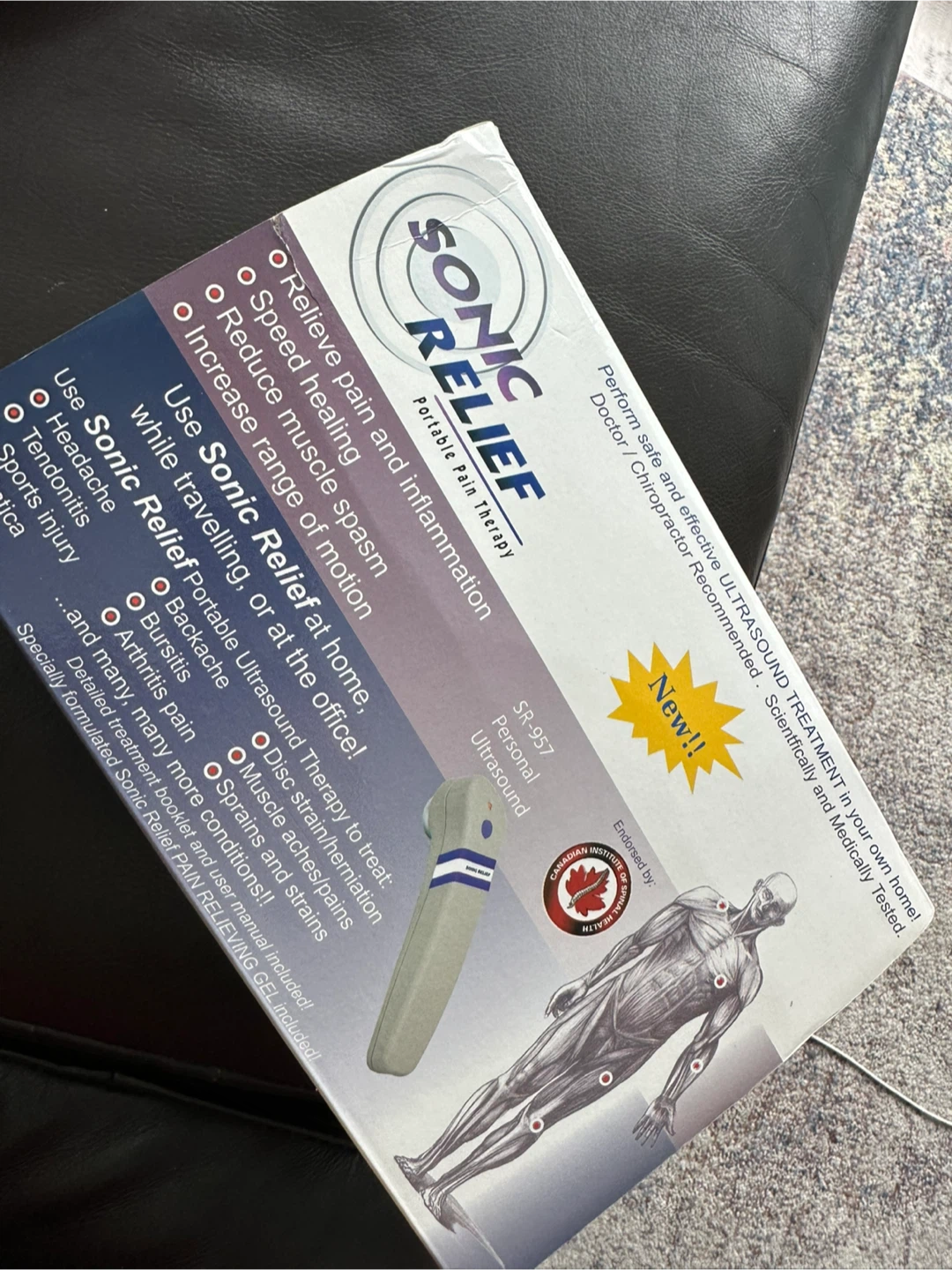 Sonic Relief Portable Pain Therapy - SR-957 Personal Ultrasound - photo 2
