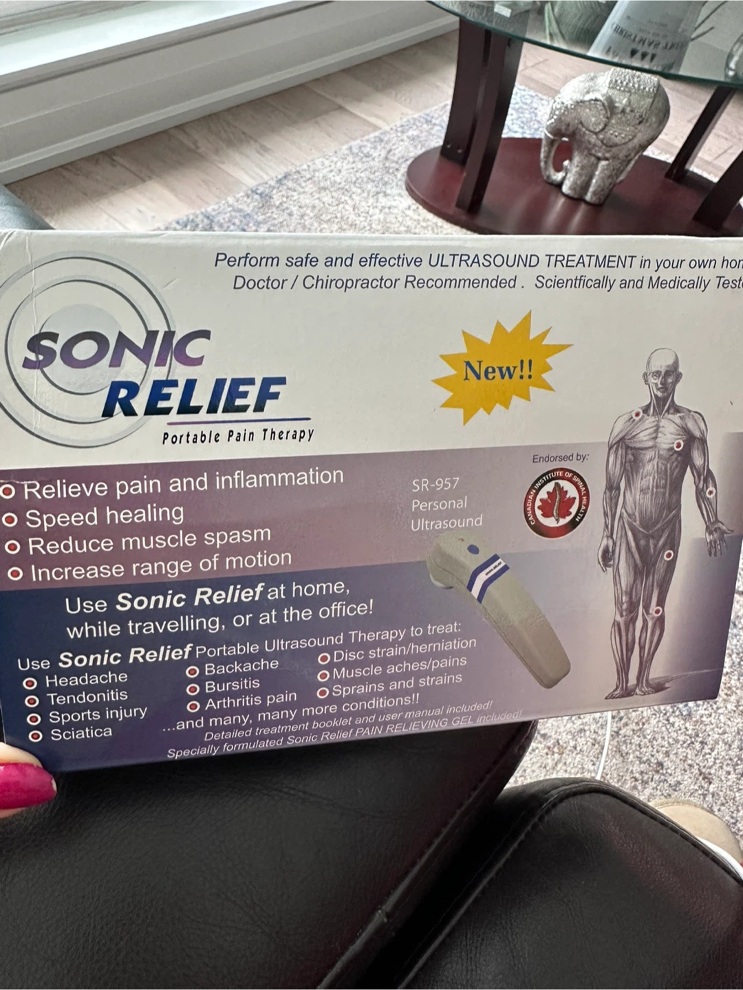 Sonic Relief Portable Pain Therapy - SR-957 Personal Ultrasound